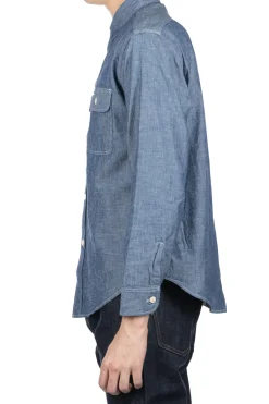 Clearance Sugar Cane Blue Chambray LS Work Shirt