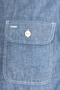 Clearance Sugar Cane Blue Chambray LS Work Shirt