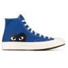 Discount Comme Des Garcons Play Blue Converse - Half Heart Chuck 70 High Sneakers
