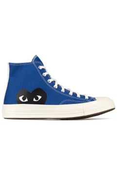 Discount Comme Des Garcons Play Blue Converse - Half Heart Chuck 70 High Sneakers