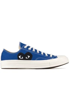 Outlet Comme Des Garcons Play Blue Converse - Half Heart Chuck 70 Low Sneakers