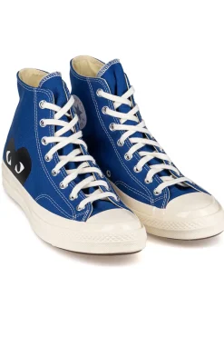 Discount Comme Des Garcons Play Blue Converse - Half Heart Chuck 70 High Sneakers
