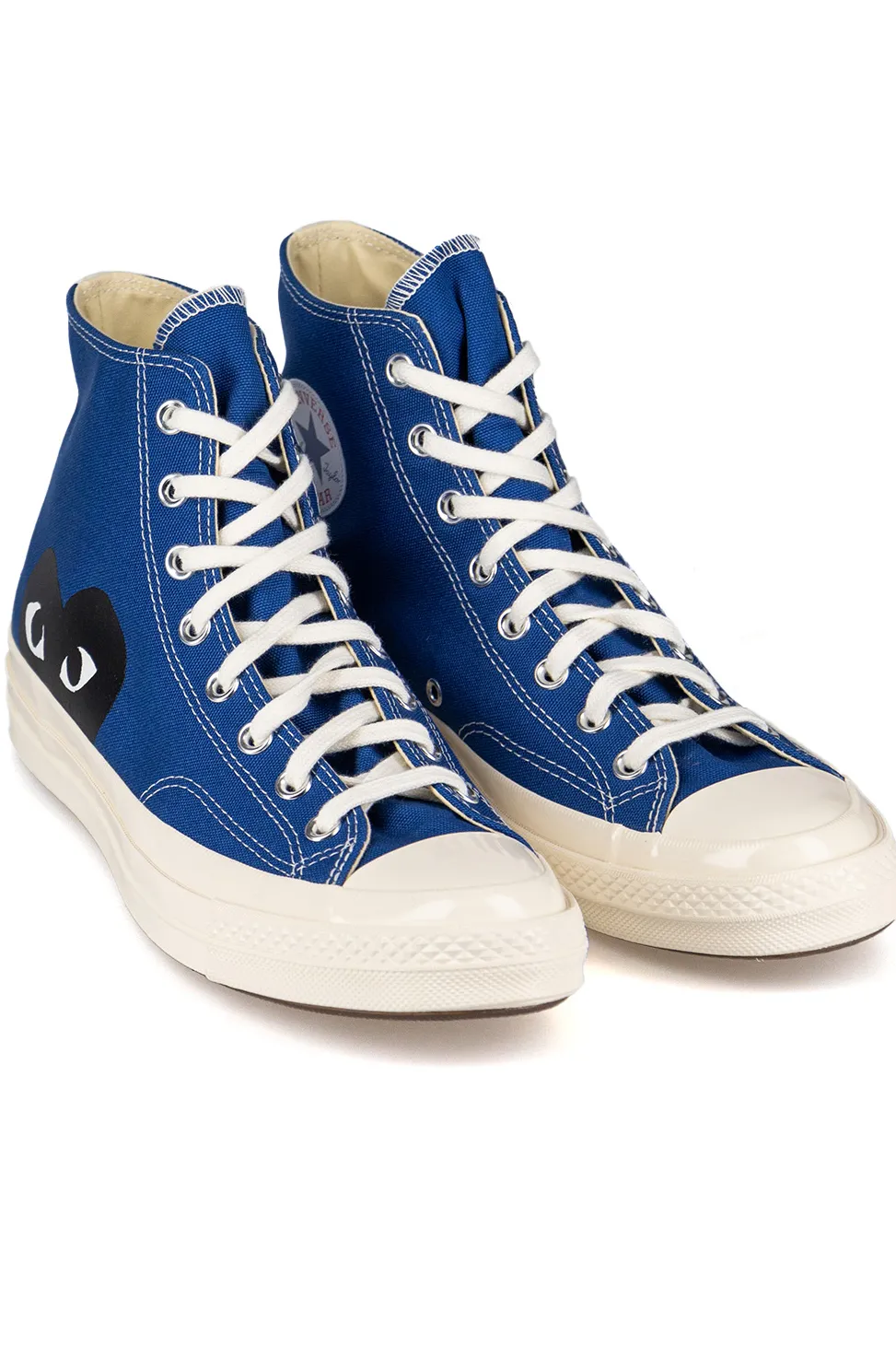 Best Comme Des Garcons Play Blue Converse - Half Heart Chuck 70 High Sneakers