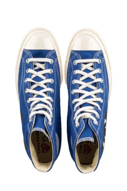 Discount Comme Des Garcons Play Blue Converse - Half Heart Chuck 70 High Sneakers