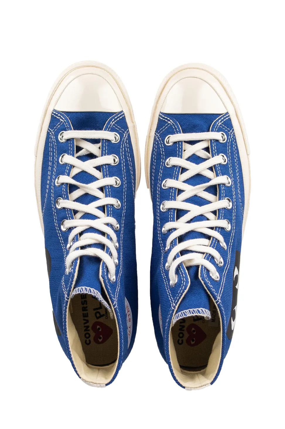 Best Comme Des Garcons Play Blue Converse - Half Heart Chuck 70 High Sneakers