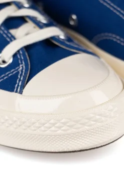 New Comme Des Garcons Play Blue Converse - Half Heart Chuck 70 Low Sneakers