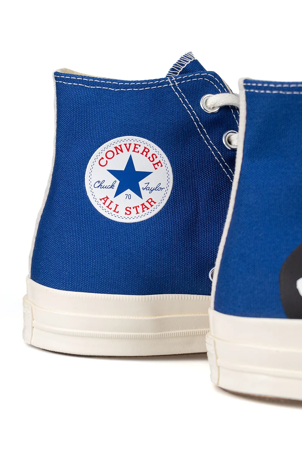 Best Comme Des Garcons Play Blue Converse - Half Heart Chuck 70 High Sneakers