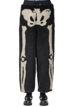 Fashion Kapital BONE Boa Fleece Easy Pants - Black