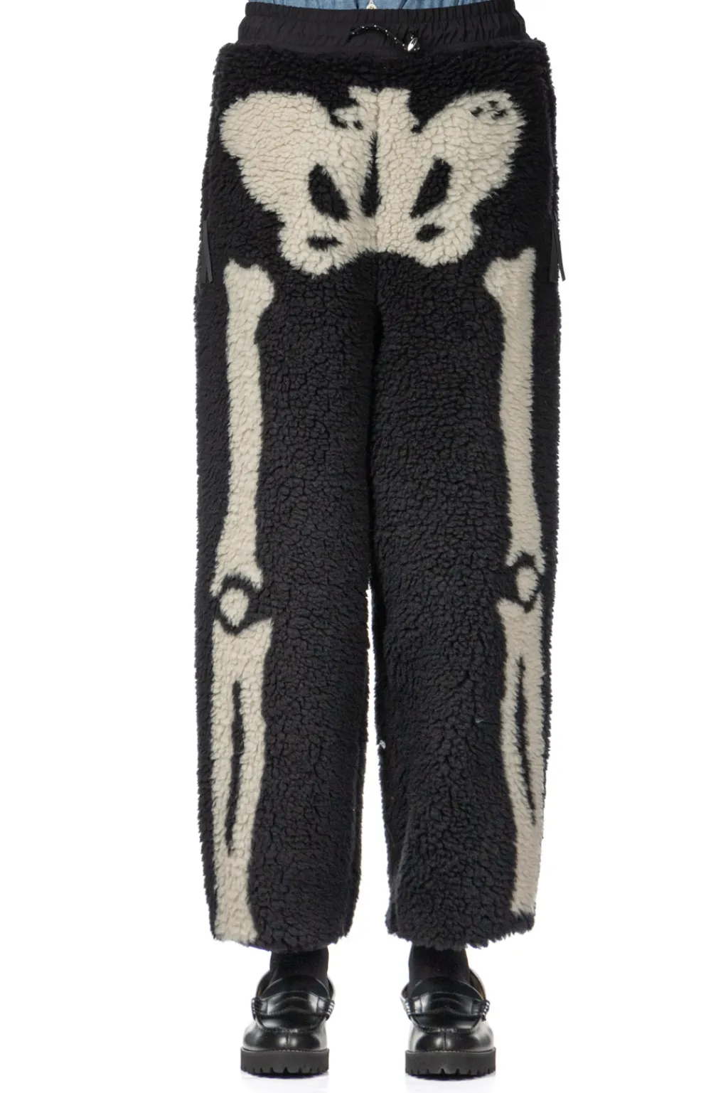 Fashion Kapital BONE Boa Fleece Easy Pants - Black