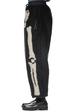 Fashion Kapital BONE Boa Fleece Easy Pants - Black