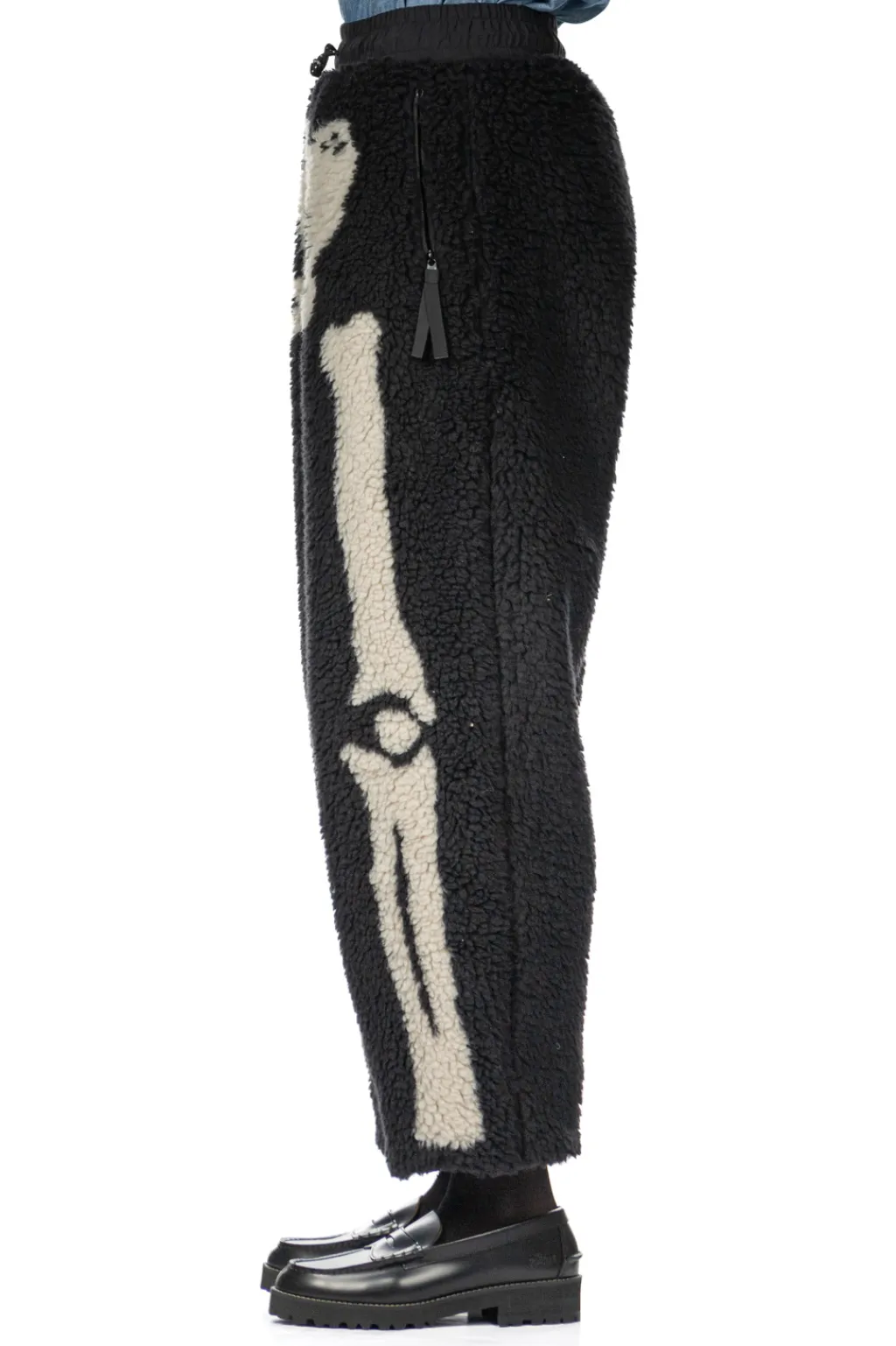 Fashion Kapital BONE Boa Fleece Easy Pants - Black