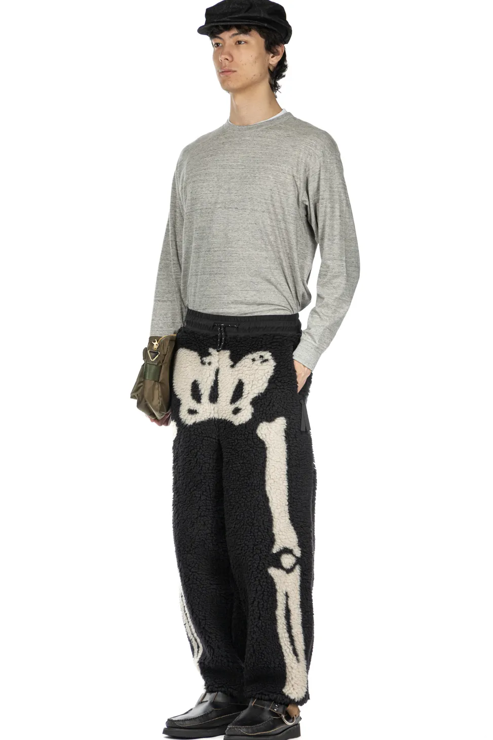 Online Kapital BONE Boa Fleece Easy Pants - Black