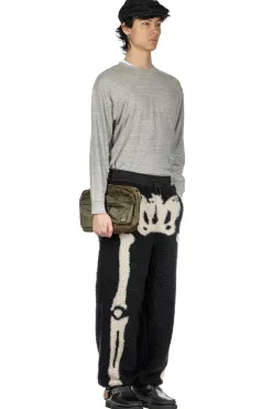 Online Kapital BONE Boa Fleece Easy Pants - Black