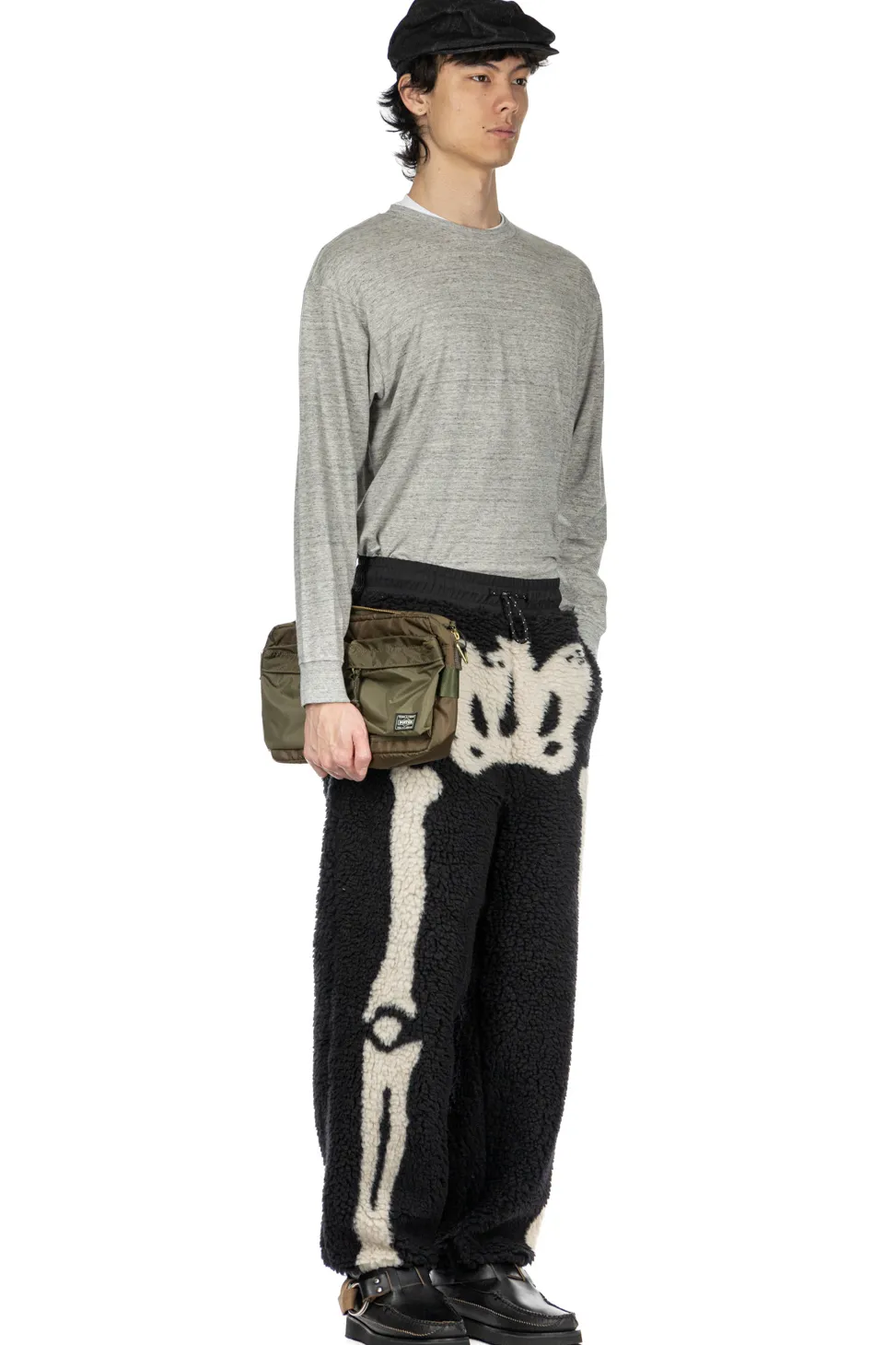 Online Kapital BONE Boa Fleece Easy Pants - Black