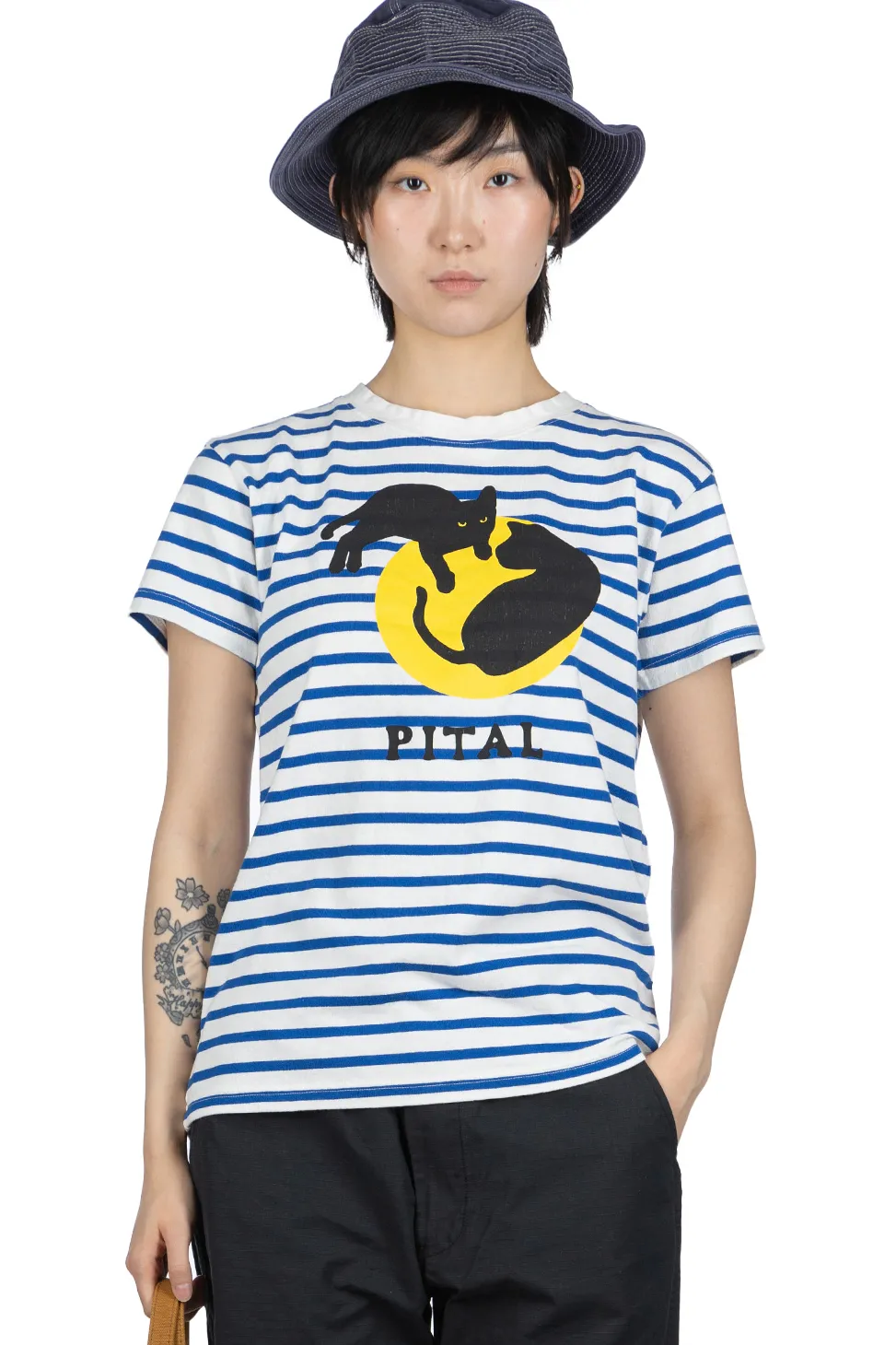 Outlet Kapital Border Jersey Crew T (CATPITAL) - Blue