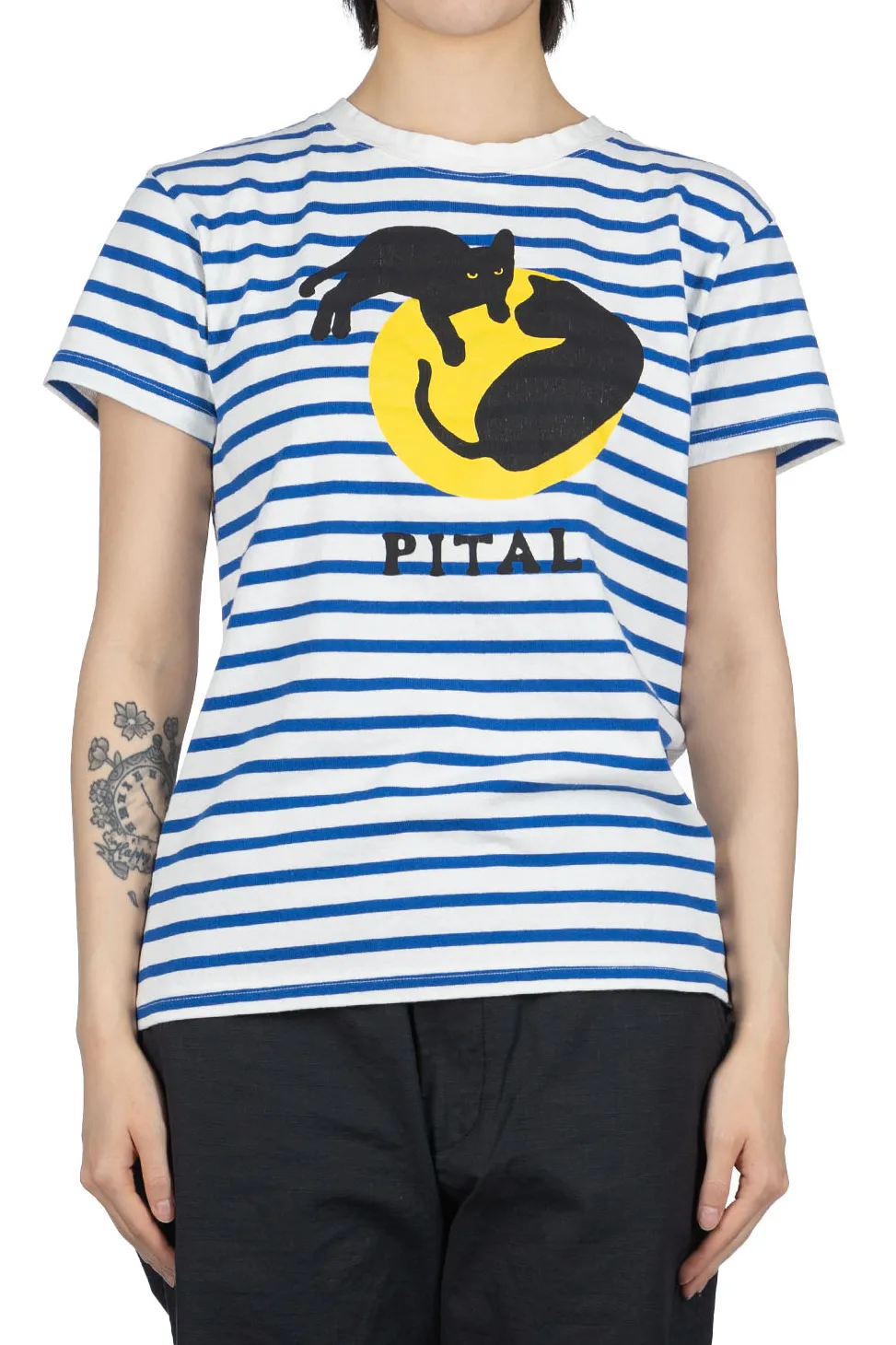 Outlet Kapital Border Jersey Crew T (CATPITAL) - Blue