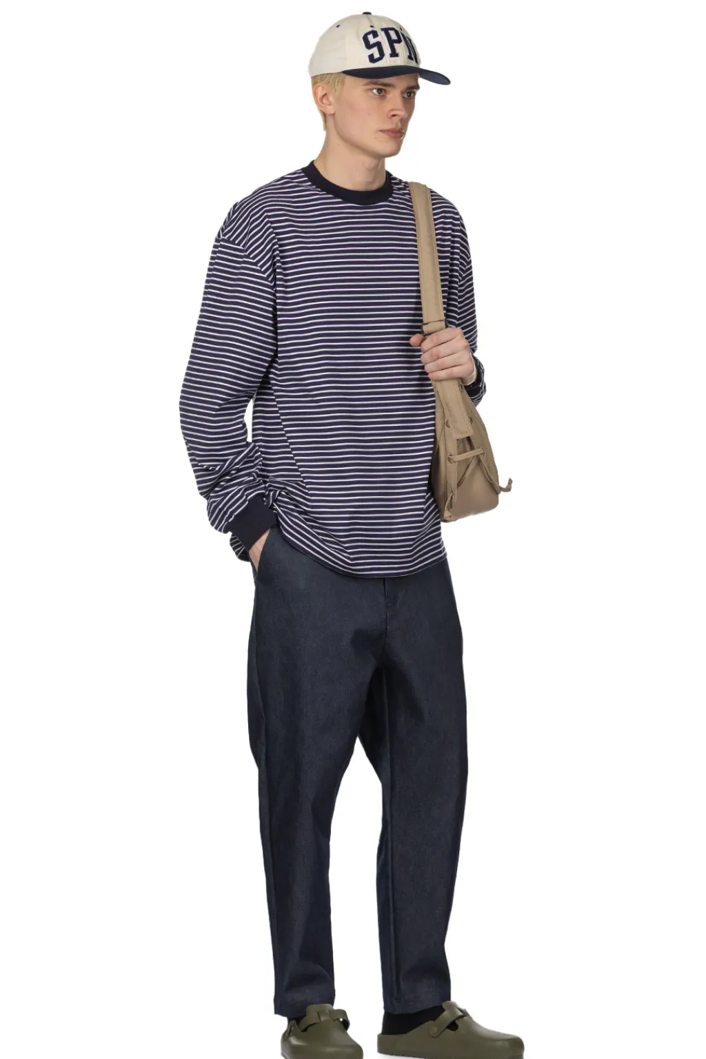 Sale SOPHNET Border Long Sleeve Tee
