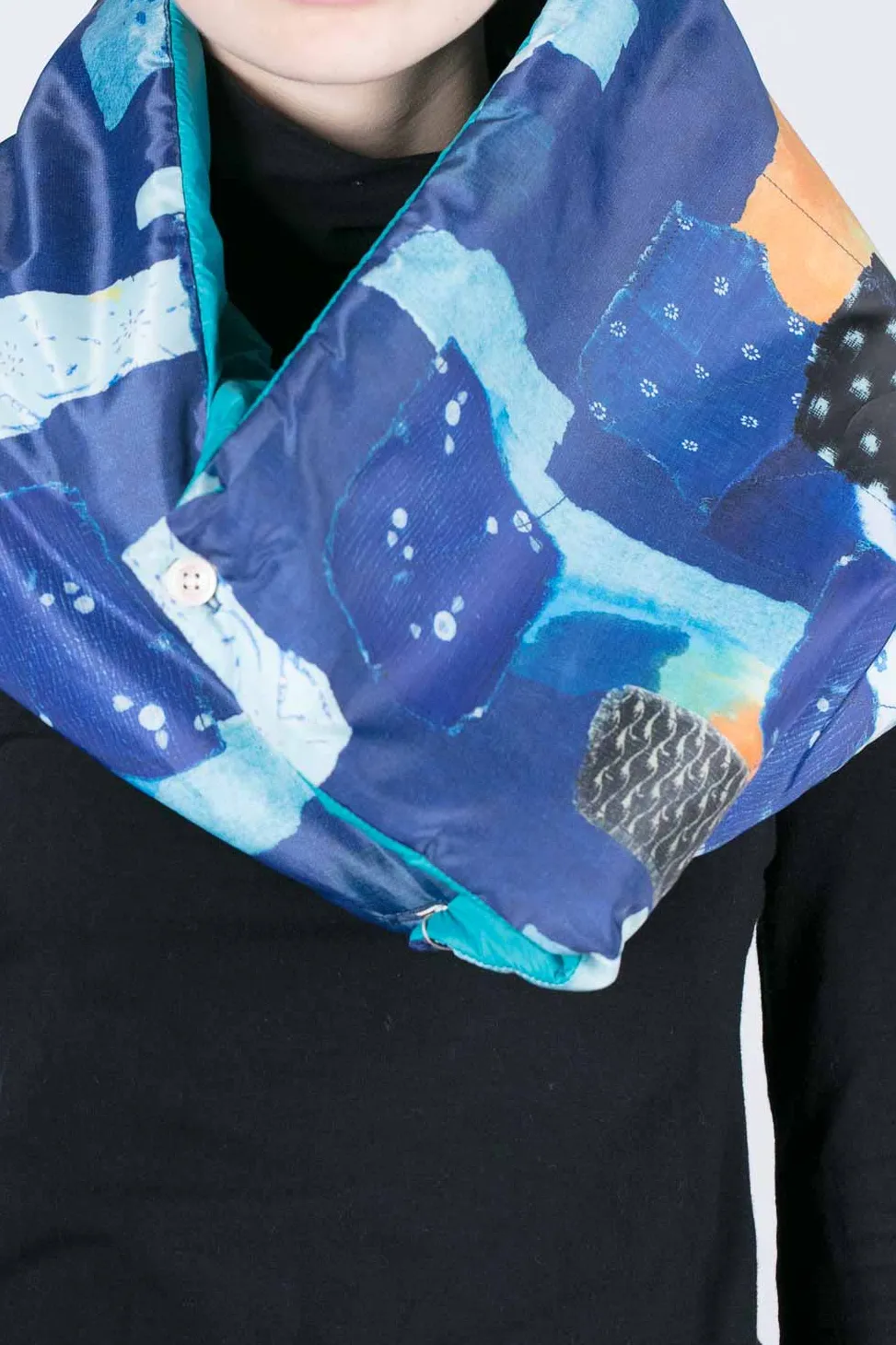 Hot Kapital BORO Print Nylon OYSE Snood Scarf