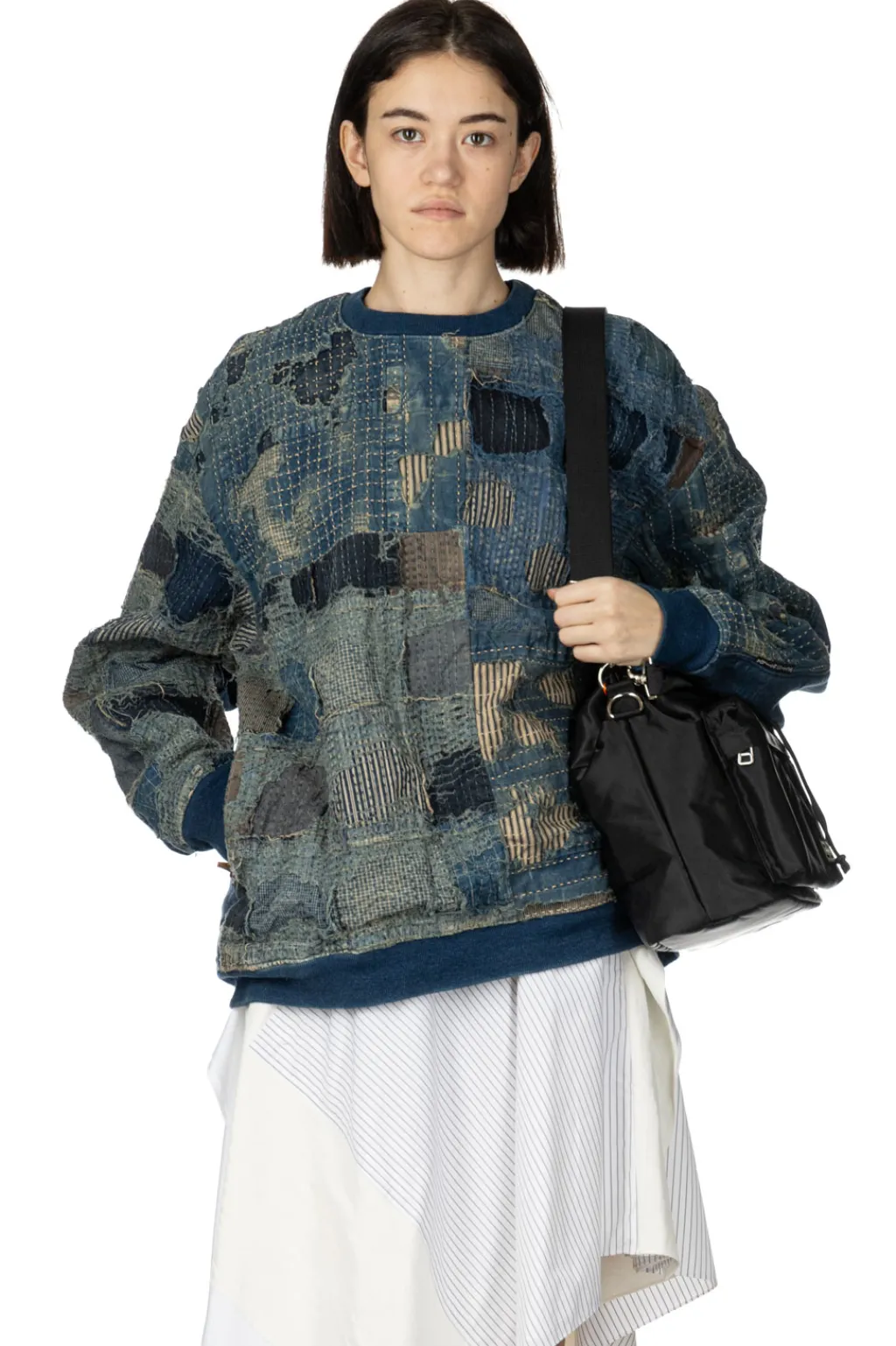 Best Kapital BORO x IDG Fleece 2Tones BIG SWT - Indigo