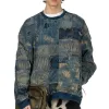 Sale Kapital BORO x IDG Fleece 2Tones BIG SWT - Indigo