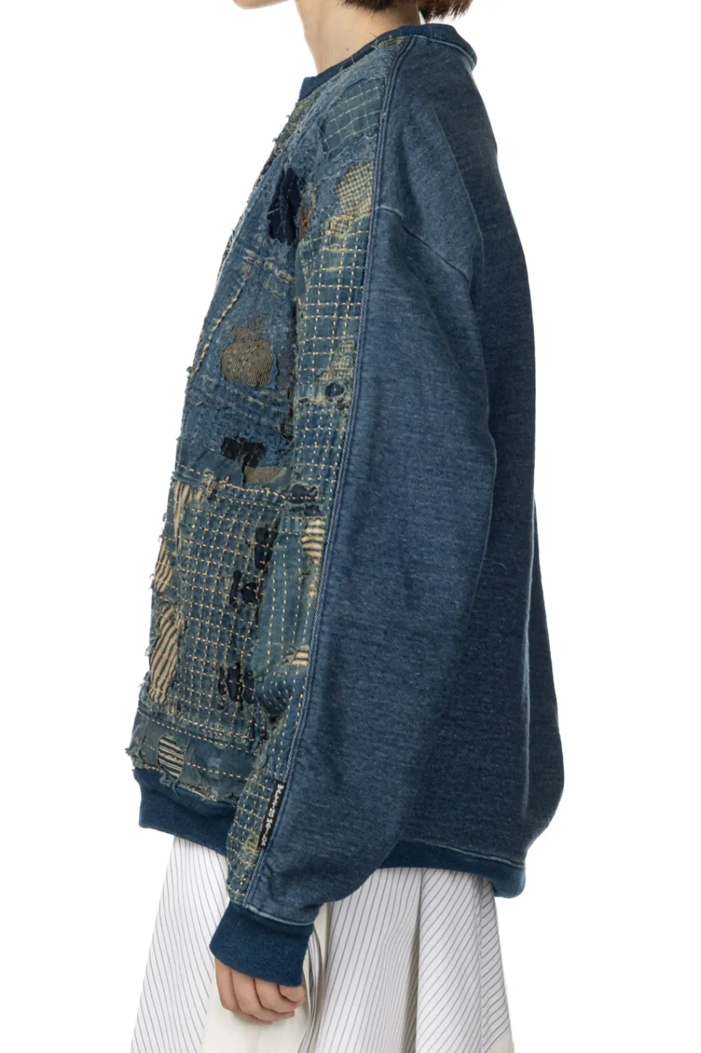 Best Kapital BORO x IDG Fleece 2Tones BIG SWT - Indigo