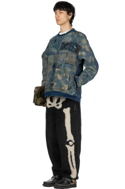 Sale Kapital BORO x IDG Fleece 2Tones BIG SWT - Indigo