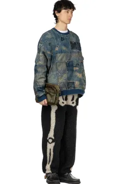 Sale Kapital BORO x IDG Fleece 2Tones BIG SWT - Indigo
