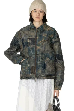 Clearance Kapital BORO Zip Up Blouson (VIRGIN MARY) - Indigo