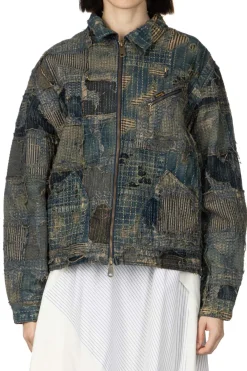Clearance Kapital BORO Zip Up Blouson (VIRGIN MARY) - Indigo