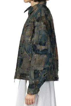 Clearance Kapital BORO Zip Up Blouson (VIRGIN MARY) - Indigo