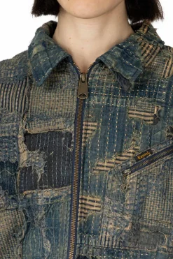 Clearance Kapital BORO Zip Up Blouson (VIRGIN MARY) - Indigo