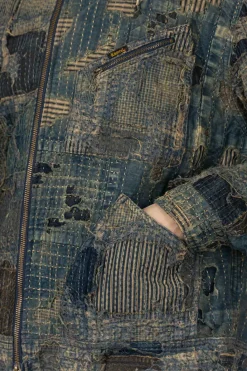 Clearance Kapital BORO Zip Up Blouson (VIRGIN MARY) - Indigo