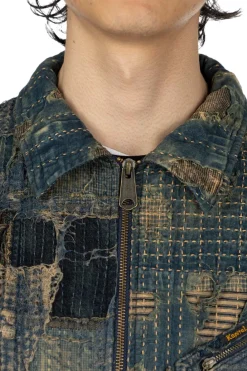 Discount Kapital BORO Zip Up Blouson (VIRGIN MARY) - Indigo