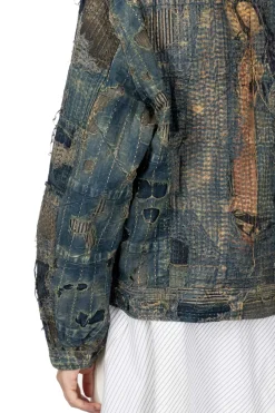Clearance Kapital BORO Zip Up Blouson (VIRGIN MARY) - Indigo