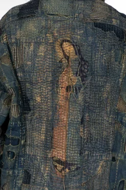 Clearance Kapital BORO Zip Up Blouson (VIRGIN MARY) - Indigo