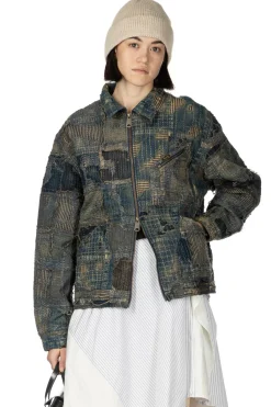 Clearance Kapital BORO Zip Up Blouson (VIRGIN MARY) - Indigo