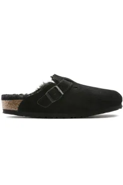 Hot Birkenstock Boston Shearling - Suede Leather - Black