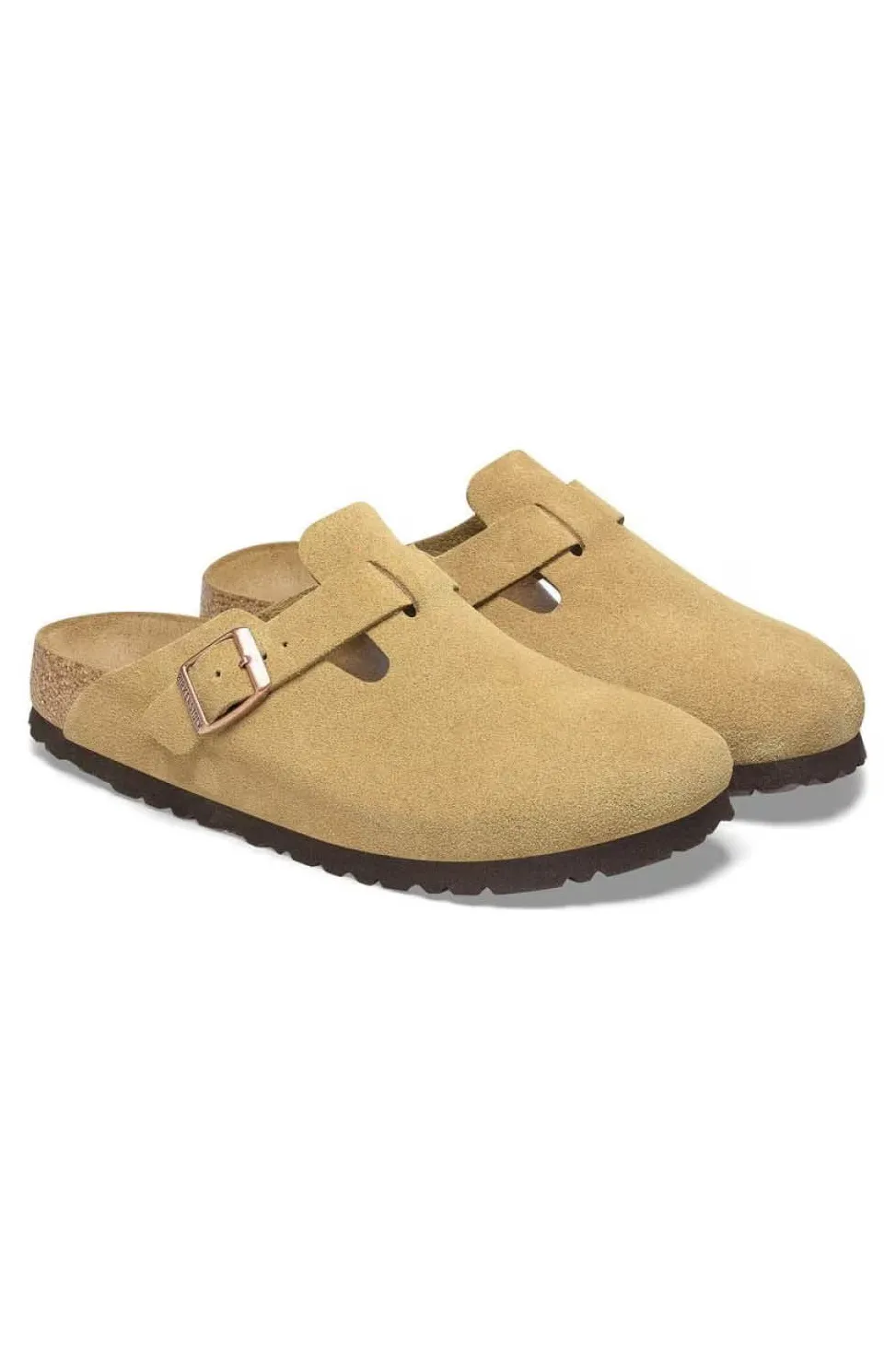 Hot Birkenstock Boston Suede Leather - Latte Cream - Narrow