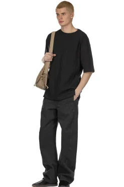 Fashion LEMAIRE Boxy Short Sleeve T-Shirt - Jet Black