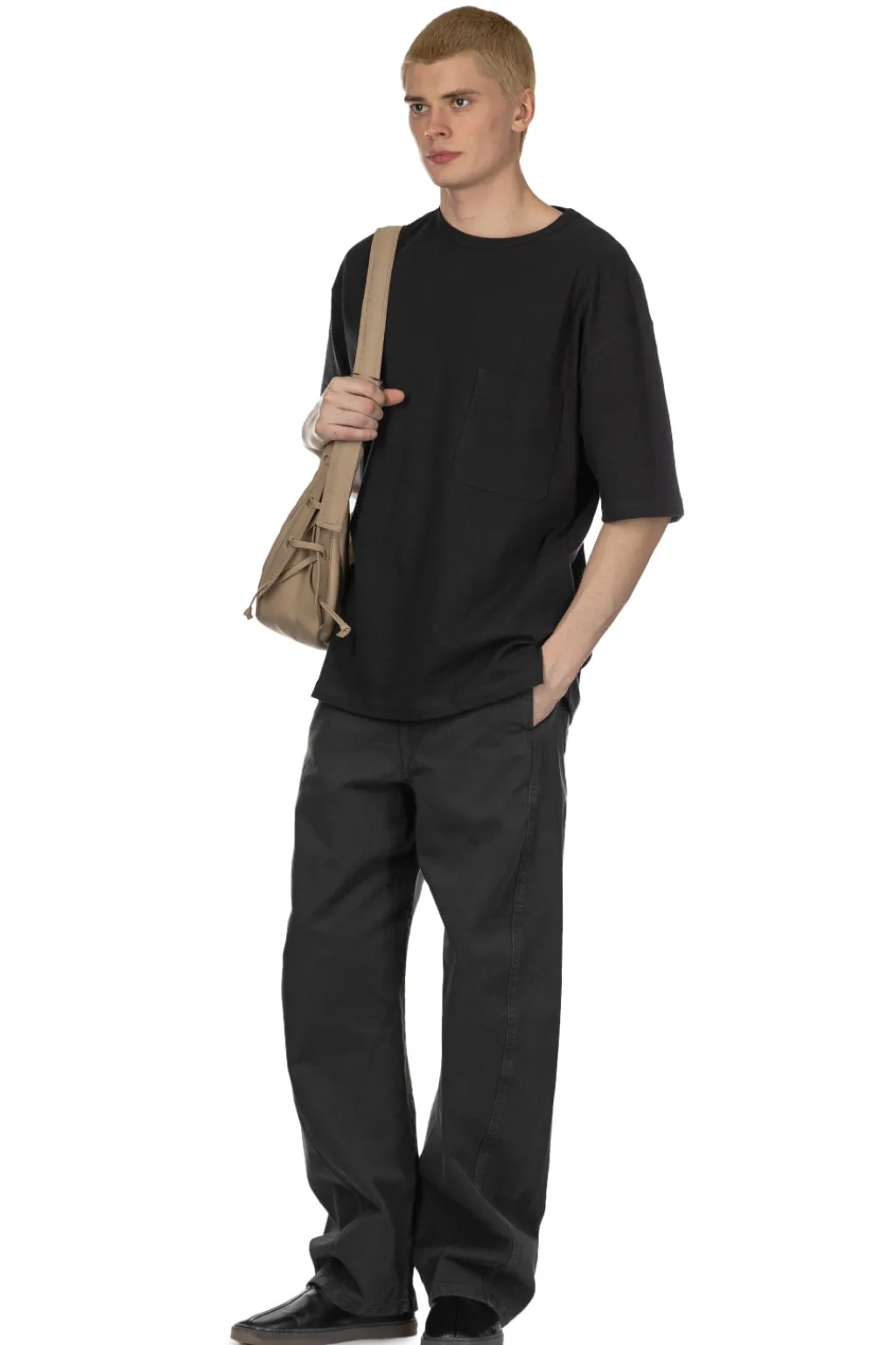 Fashion LEMAIRE Boxy Short Sleeve T-Shirt - Jet Black