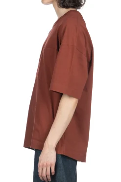 New LEMAIRE BOXY T-SHIRT - CHERRY MAHOGANY