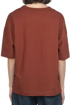 New LEMAIRE BOXY T-SHIRT - CHERRY MAHOGANY