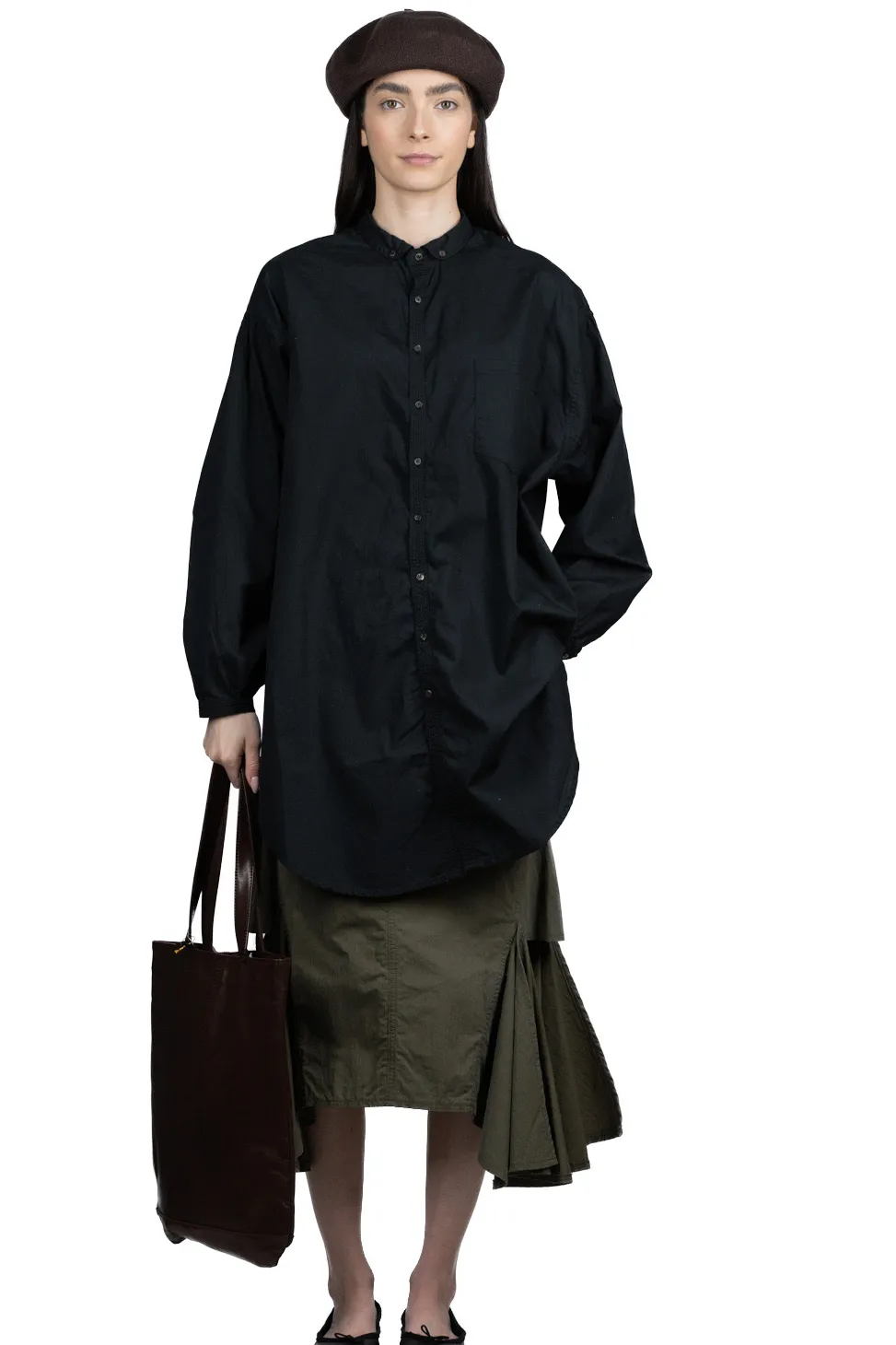 Discount Kapital Broad Cloth Button Down GIANT Shirt - Black
