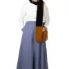 Sale NARU Brushed Jersey Flare Skirt - Blue Grey
