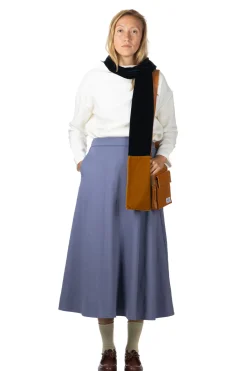 Sale NARU Brushed Jersey Flare Skirt - Blue Grey