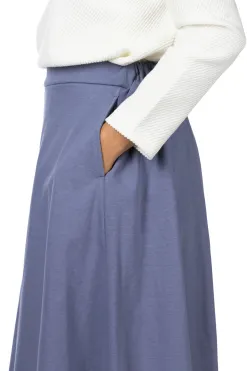 Sale NARU Brushed Jersey Flare Skirt - Blue Grey