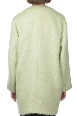 Fashion AURALEE Brushed Mohair Shaggy Coat - Light Khaki