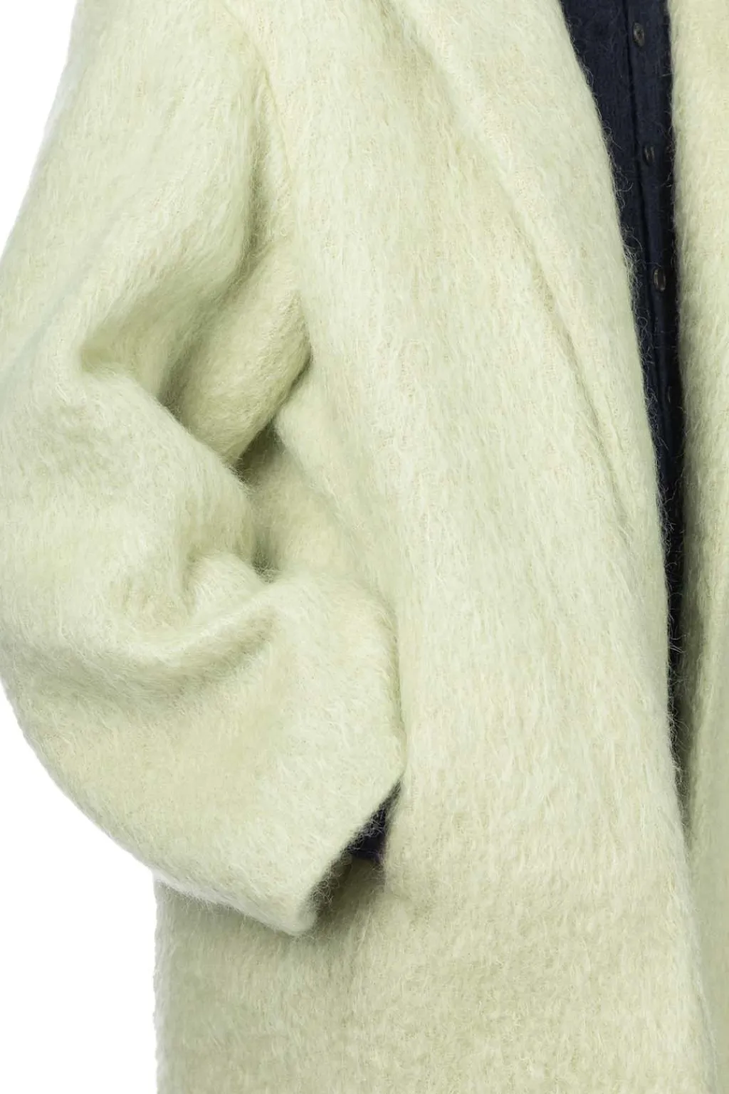 Fashion AURALEE Brushed Mohair Shaggy Coat - Light Khaki