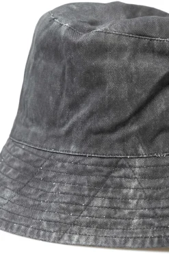 Sale Engineered Garments Bucket Hat - Black Cotton Distressed Print