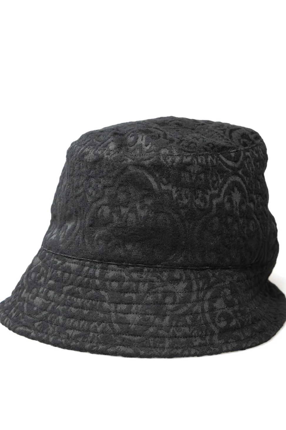 Clearance Engineered Garments Bucket Hat - Black Crest Flocked Jacquard